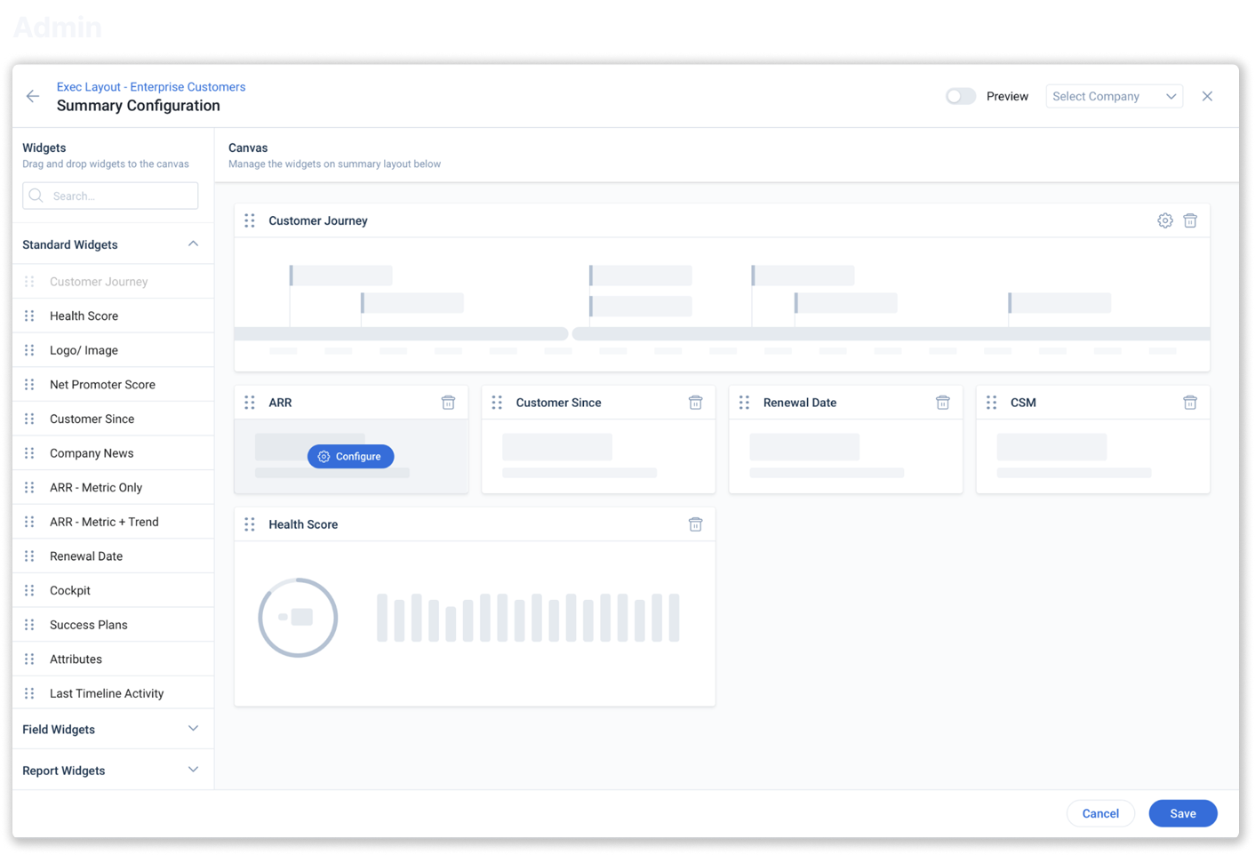 Initial C360 admin configuration design