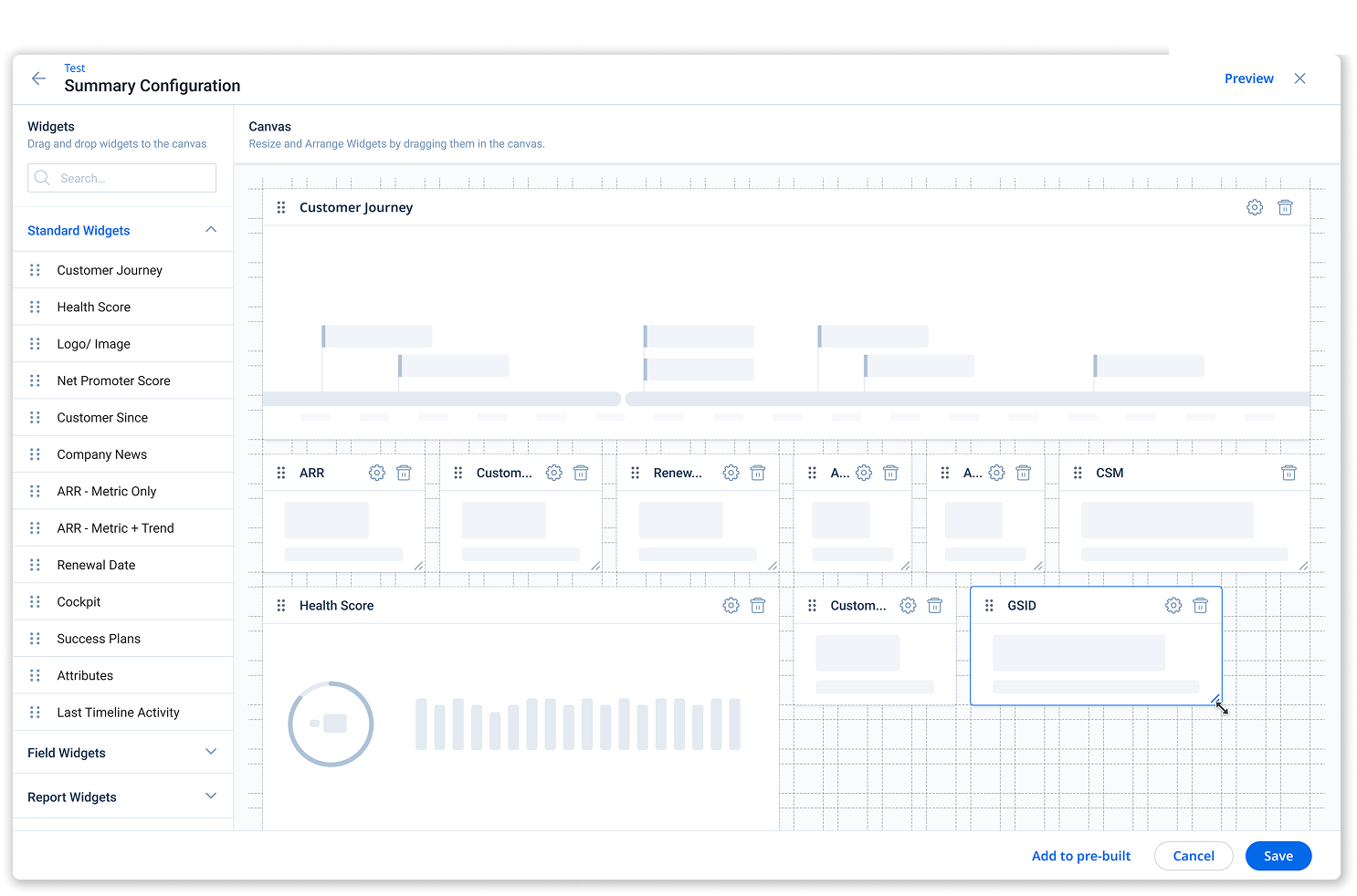 After: New Summary Configuration full-page