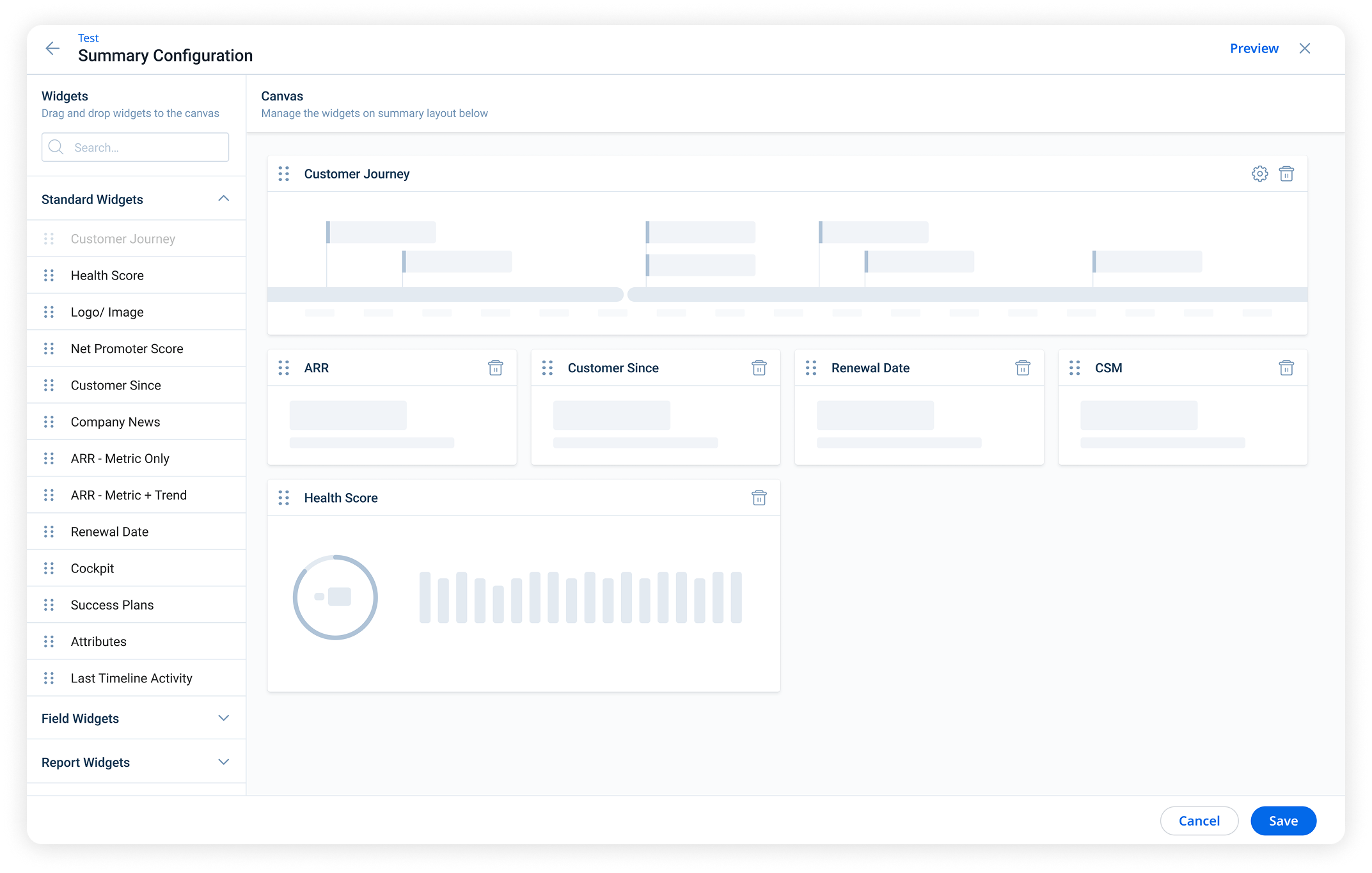 Summary Configuration with limited flexibility callout