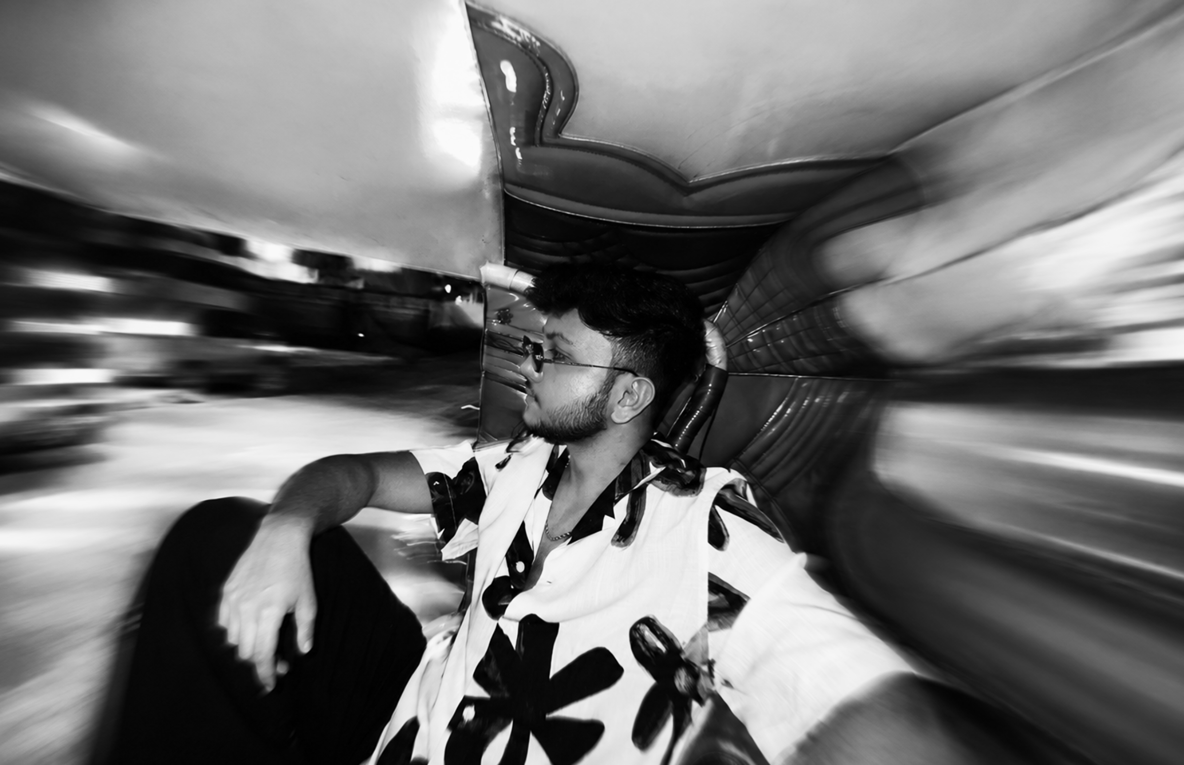 Tejas Patil, motion-blur portrait